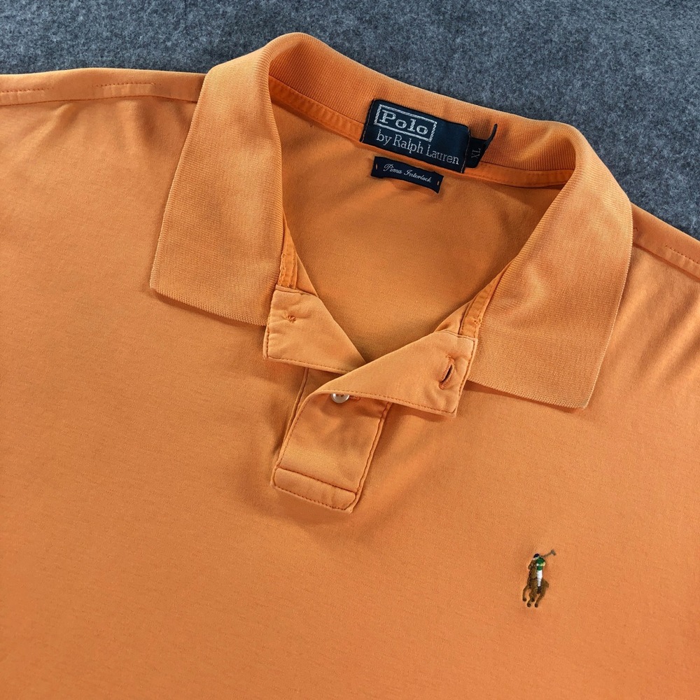Polo Ralph Lauren Mens Shirt XL Cotton Short Sleeve Button Up Long Classic Prep